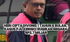 Heri Cipta Divonis 1 Tahun 8 Bulan, Kasus PJU Kerinci Rugikan Negara Rp2,7 Miliar