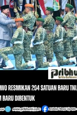 Prabowo Resmikan 204 Satuan Baru TNI, Enam Kodam Baru Dibentuk